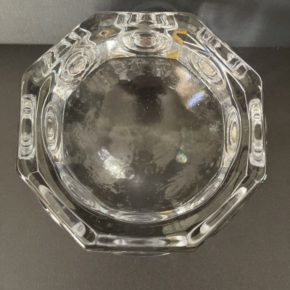 Vintage Midcentury‎ Skruf Art Glass Bowl Sweden Bengt Edenfalk Octogonal Circles - Picture 5 of 7